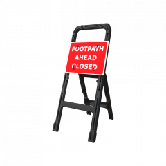 Footpath Ahead Closed Q-Frame Sign | 600x450mm Rectangle