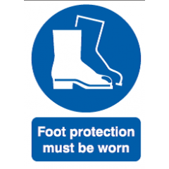 Foot Protection Must Be Worn Sign - PVC
