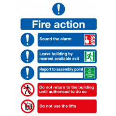 Site Safety Signage | Fire Action Step by Step Guide | CMT Group UK