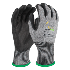 Heavy Duty Cut Resistant PU Glove Black/Grey
