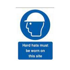  Hard Hats Must Be Worn On This Site Sign - PVC