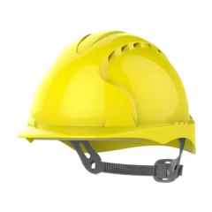 JSP EVO®2 Yellow Slip Ratchet Vented Safety Helmet Mid Peak