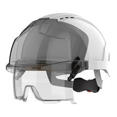 JSP EVO® VISTAlens™ Safety Helmet With Integrated Lens - Smoke Lens White