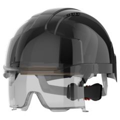 JSP EVO® VISTAlens™ Safety Helmet With Integrated Lens - Smoke Lens - Black