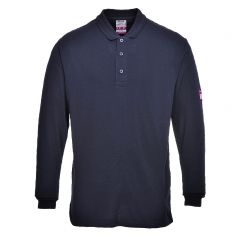 Long Sleeved Polo Shirt Flame Retardant Navy XXXXXL