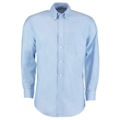 Kustom Kit Premium Oxford Long Sleeve Shirt Sky Blue - Size 15