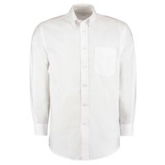 Kustom Kit Premium Oxford Long Sleeve Shirt White - Size 14