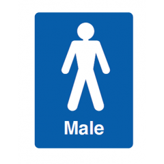 Male Toilet / Changing Room Sign  - PVC - 100 x 150mm