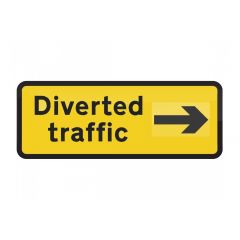 Small Plate Only - Diverted Traffic (reversible arrow)