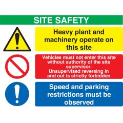 Site Safety Board - 3 Point - PVC