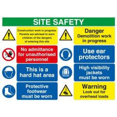 Site Safety Board - 8 Point - Option A - PVC