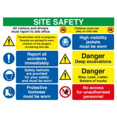 Site Safety Board - 10 Point - Option A - PVC