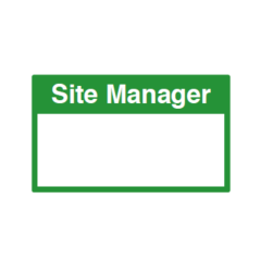 Site Sign - 3mm Correx - 210x297mm A4 - Site Manager