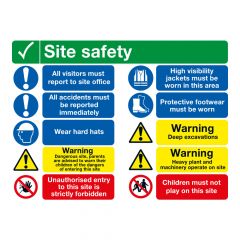 Site Safety Board - 10 Point - Option B - PVC