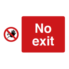 No Exit Sign - PVC