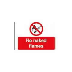 No Naked Flames Sign - PVC