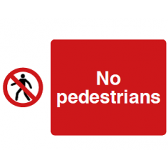 No Pedestrians Sign - PVC