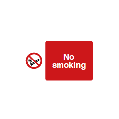 No Smoking Sign - PVC