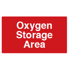 Oxygen Storage Area Sign - PVC