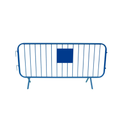 SECURASITE 2.3m Metal Pedestrian Barrier Pro c/w Name Plate - Heavy Duty - Blue Powder Coated RAL 5005