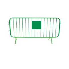 SECURASITE 2.3m Metal Pedestrian Barrier Pro c/w Name Plate - Heavy Duty - Green Powder Coated RAL 6005