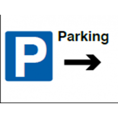 Parking Arrow Right Sign - PVC