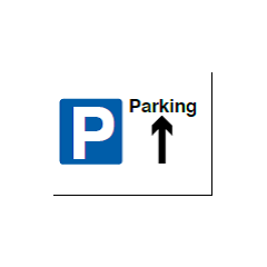 Parking Arrow Up Sign - PVC