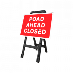 Road Ahead Closed Q-Frame Sign | 1000x750mm Rectangle