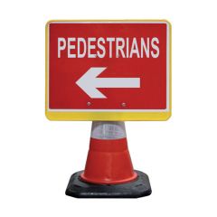 Cone Sign - Pedestrian Left