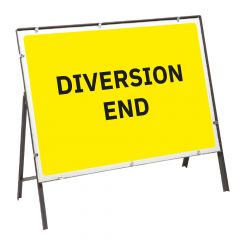 Diversion End Metal Sign & Frame - 1050mm x 750mm