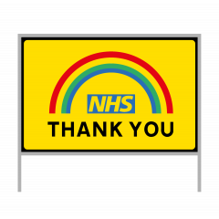 Road sign - Covid-19 - NHS Thank you - Size 1050 x 750