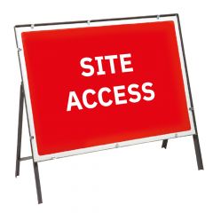 Site Access Metal Sign & Frame - 1050mm x 750mm