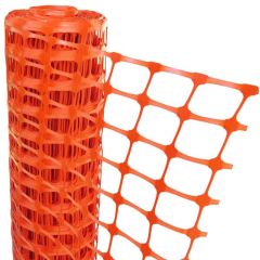 Orange Mesh Barrier Fencing - 50m