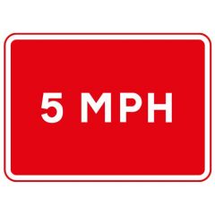 Metal Rectangle Plate Sign 5MPH Speed Limit 600 X 450mm
