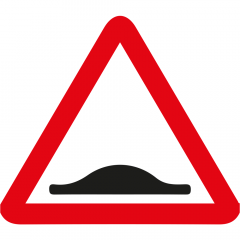 Humps Ahead Triangle Metal Road Sign - 750mm