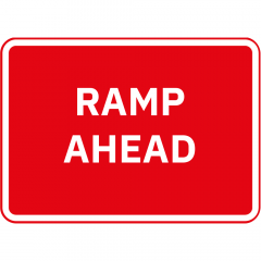 Ramp Ahead Metal Road Sign - 1050mm x 750mm