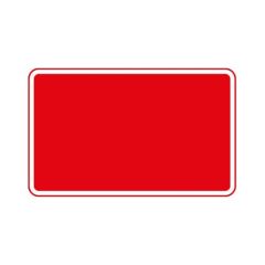 Metal Road Sign Plate Only - 1050x450mm Red