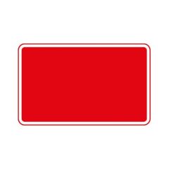 Metal Road Sign Plate Only - 1050x450mm Red