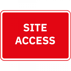 Site Access Metal Road Sign - 1050mm x 750mm