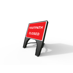 Plastic Q Sign - 600mm x 450mm Rectangle - Footpath Closed