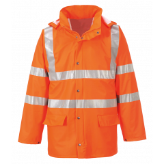 Orange Breathable Rain Jacket | CMT Group UK