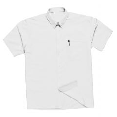 Oxford Shirts Weave - Short Sleeved - White