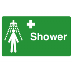 Emergency Shower Safety Sign - PVC