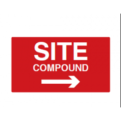 Site Compound Arrow Right Sign - PVC