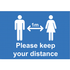 CV8439SA3 | Please Keep Your Distance Floor Sticker | CMT Group UK