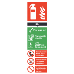 FR02124R | Site Safety Sign | CO2 Fire Extinguisher Instructions | CMT Group UK