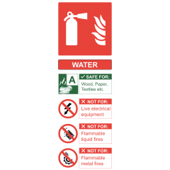 FR09424R | Site Safety Sign | Water Fire Extinguisher | CMT Group UK