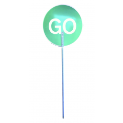 RSSGSP | Stop & Go Hand Held Sign | "GO" | Plastic | CMT Group UK