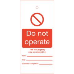 DNOLT | Safety Sign | Safety Tag | DO NOT OPERATE | CMT Group UK