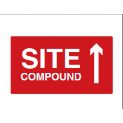 Site Compound Arrow Up Sign - PVC